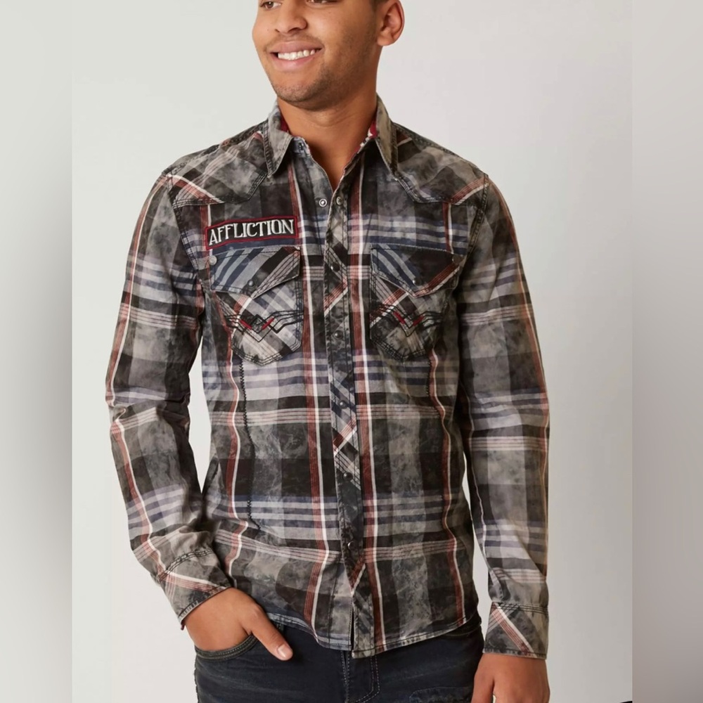 Affliction Men’s Clutch Clash Shirt Size XL